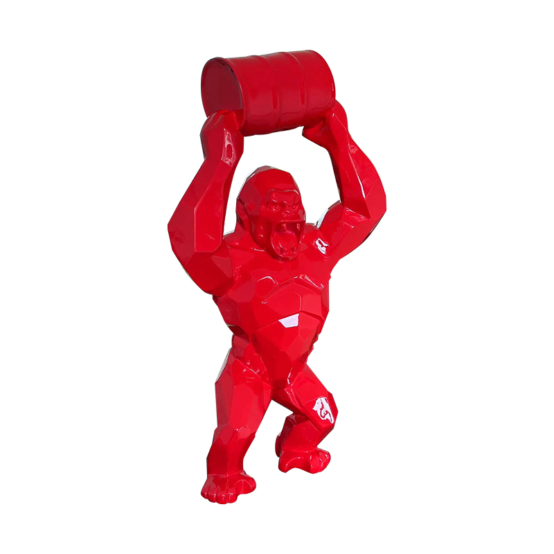 Kong Orangutan Lifting Sculpture pentru afișaje de artă în aer liber Kong Orangutan Lifting Sculpture pentru afișaje de artă în aer liber