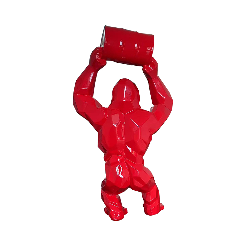 Kong Orangutan Lifting Sculpture pentru afișaje de artă în aer liber Kong Orangutan Lifting Sculpture pentru afișaje de artă în aer liber