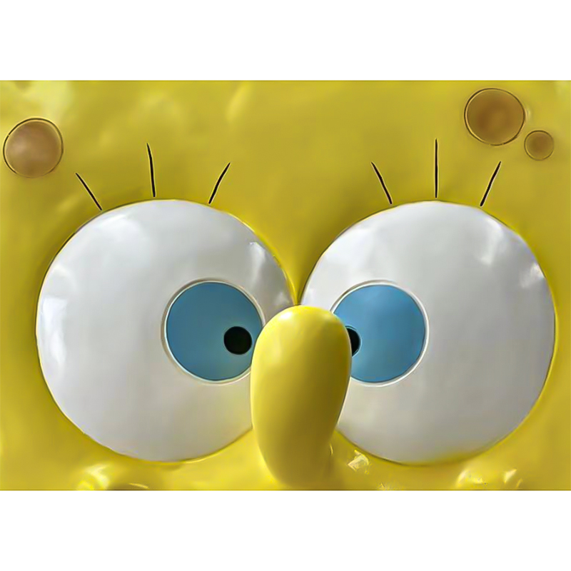 Sculptură de SpongeBob din fibră de desene animate pentru decorare în aer liber/spații publice Sculptură de SpongeBob din fibră de desene animate pentru decorare în aer liber/spații publice