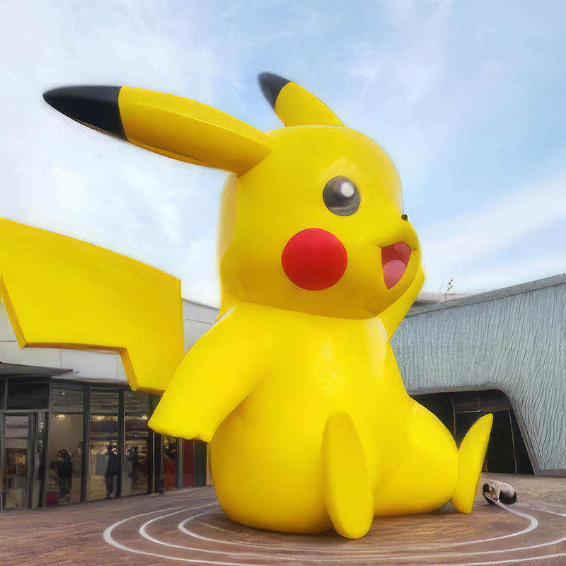 Sculptură Pikachu uriașă, sculptură în aer liber, potrivită pentru parcuri și centre comerciale