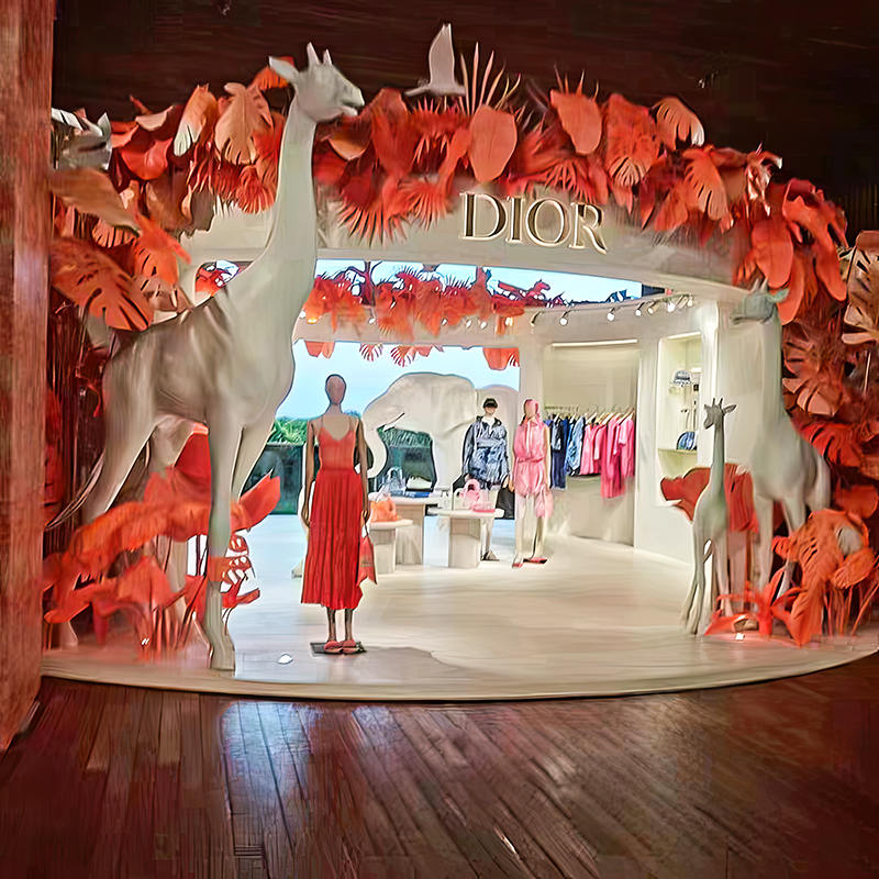 Magazin/Mall Shopping Sculptură mare de artă decorativă din fibră de sticlă